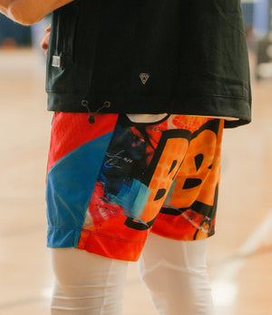 Sen2 x POINT3 DRYV Baller Shorties “Summer Buckets" basketball shorts POINT 3 Basketball