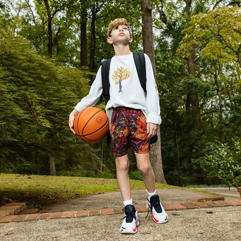 "Falling Leaves" DRYV Baller 2.0 Shorties - POINT 3 Basketball