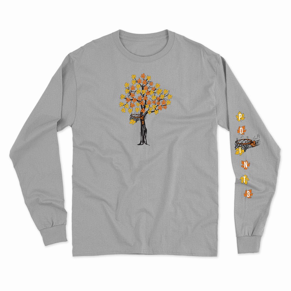 "Falling Leaves" Long Sleeve Tee - POINT 3 Basketball