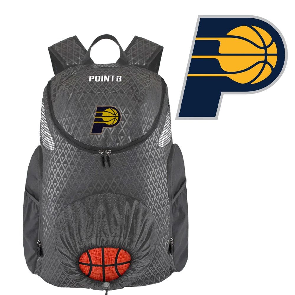 INDIANA PACERS FAN KIT: Road Trip Backpack + FREE ISlides! Basketball Accessories POINT3 Gear